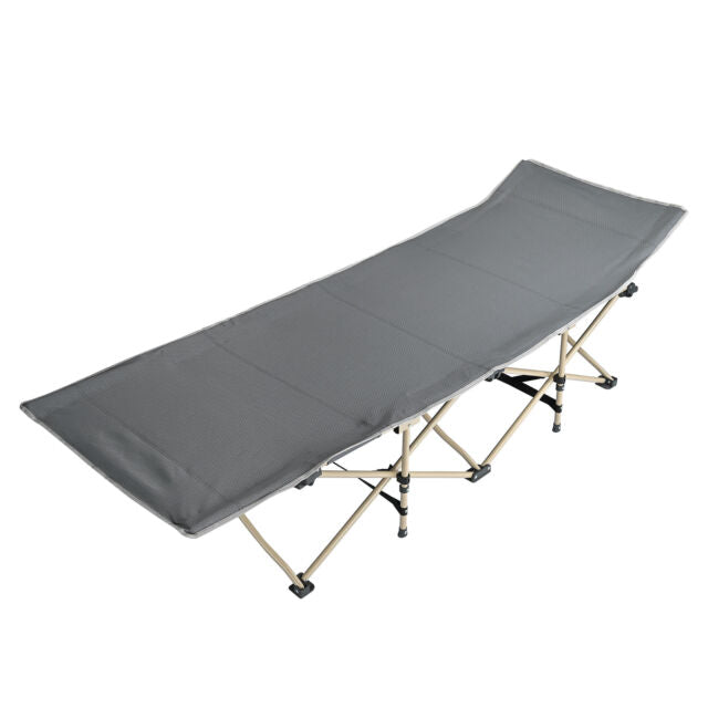 Folding Camping Cot Bed Outdoor Portable Military Cot w/ Carry Bag