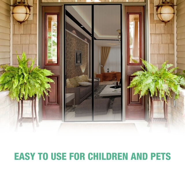 Hands-Free Magnetic Screen Door Mesh Net BLOCK Mosquito Fly Insect Bug Curtain