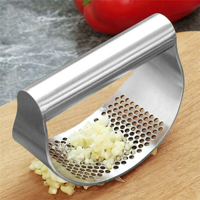 Manual Garlic Press Crusher Squeezer Tool Stainless Steel Masher Kitchen Tools