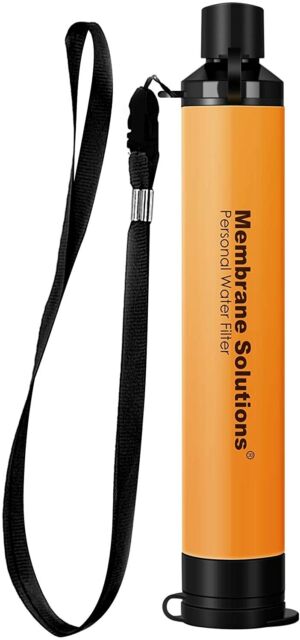 Personal Water Filter Straw w/Carry Case-0.1μm 4-Stage Water Purifier Survival