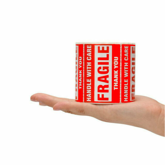 Fragile Stickers 1 Roll 500 2x3 Fragile Label Sticker Handle With Care Mailing