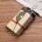 Leather Car Key Chain Ring Keys Wallet Dual Holder Pouch Case Organizer Bag US