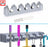 Broom Holder and Garden Tool Organizer 5 Slots 6 Hooks for Wall
