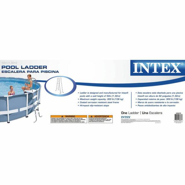 Intex  Steel Frame Above Ground Swimming Pool 52" Pool Entry Step Ladder