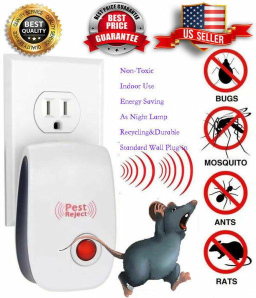 Pest Reject Pro Ultrasonic Repeller Home Bed Bug Mites Spider Defender Roaches