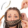 5Pcs DIY Crochet Needle Hook Bamboo Handle Dread Knit Hair Making Braiding Tool