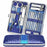 18PCS Manicure Pedicure Set Finger Toe Nail Clippers Scissors Grooming Kit