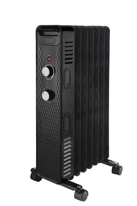 Mainstays 1500W Mechanical Oil Filled Electric Radiator Heater, Black