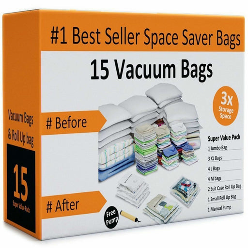 5 Large Big Vacuum Storage Bags Air Tight Shrink Closet Clutter 32 x 24 Inch