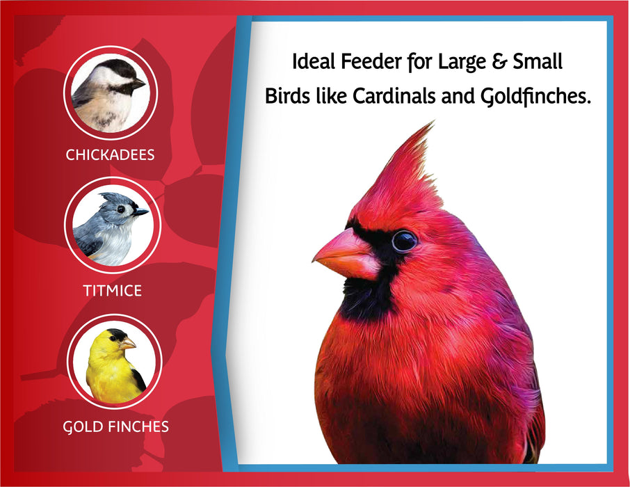 Pennington Red Cedar Nature's Friend Hopper Wild Bird Feeder, 3 lb Seed Capacity