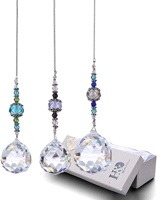 Hyaline & Dora Clear Crystal Prism Ball Rainbow Maker Suncatcher Window Prisms
