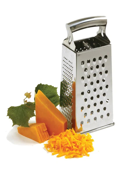 Norpro 4 Sided Stainless Steel Grater with Handle, 8.25 Inches