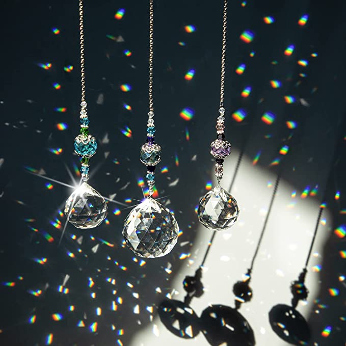 Hyaline & Dora Clear Crystal Prism Ball Rainbow Maker Suncatcher Window Prisms
