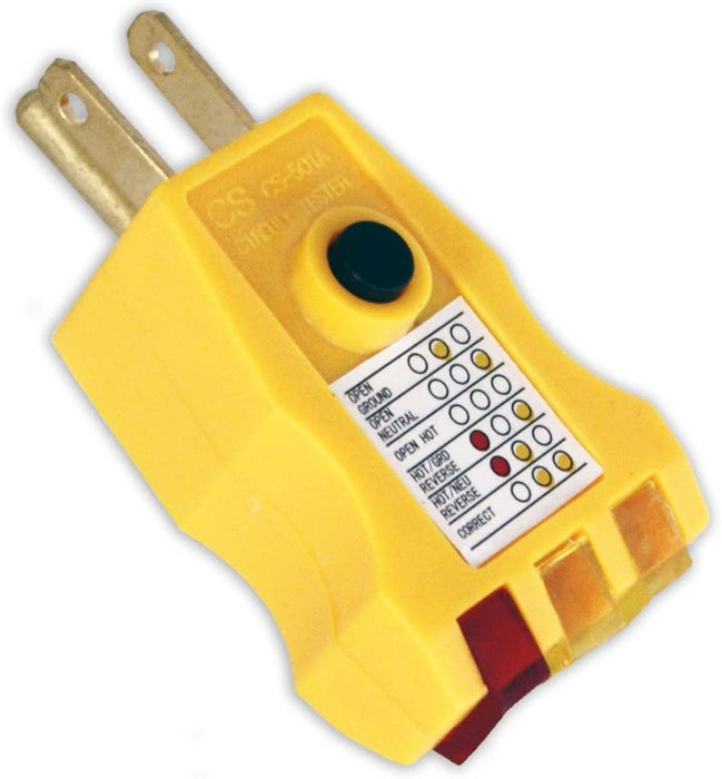 Electrical Tester Outlet Receptacle  Faulty Wire Finder Color Coded Wall Plug