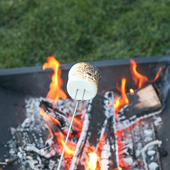 MalloMe Marshmallow Roasting Sticks - Smores Skewers for Fire Pit Kit, 5 sticks per pack