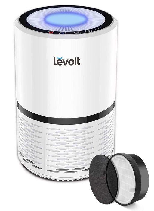 Levoit Air Purifier with True HEPA Filter, 3-Stage Filtration for Pet Odors , Smoke and Other Airborne Contaminants, Bonus Filter Included