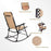 Vineego Patio Rocking Chair Zero Gravity Textilene Foldable Lounge Chair, Beige