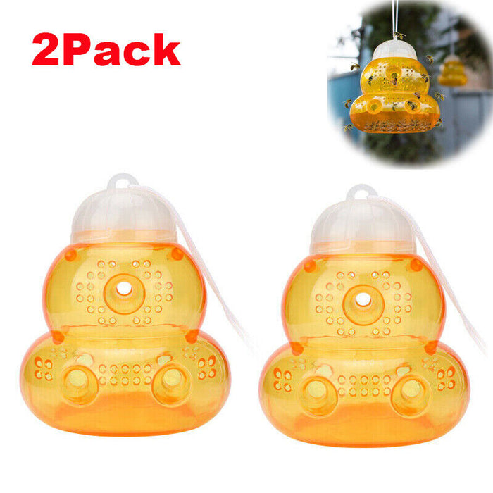 2 Pack Reusable Wasp Trap 6 Tunnel Insect Hornets Bees Kille Jackets Catcher Pots