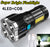 4-Head Super Bright Torch LED Flashlight USB Rechargeable Camping Tactical Lamp