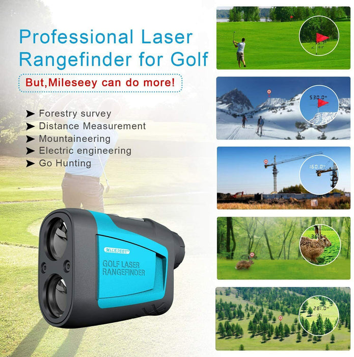 MiLESEEY 660 Yards Laser Golf Rangefinder with Slope Compensation Flagpole Lock