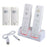 Dual Charger Charging Dock Station + 2 Battery For Wii / Wii U Remote Controller