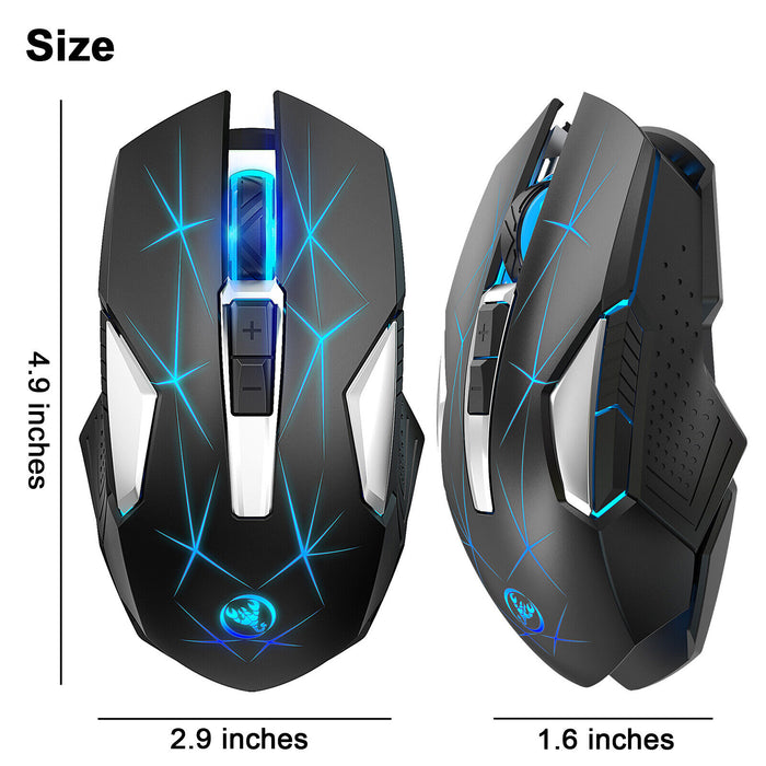 Wireless Bluetooth Mouse Tri-Mode Rechargeable Optical Mouse for Laptop PC
