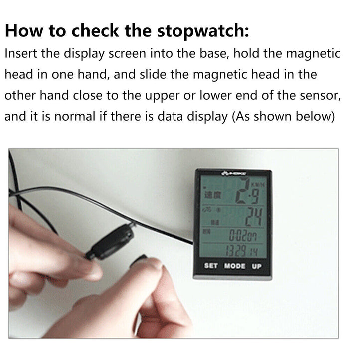 Wireless LCD Waterproof Cycling Bike Computer Backlight Speedometer Odometer