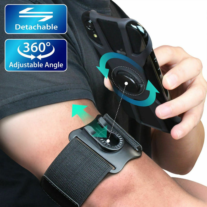 Detachable & 360 Sports Armband Running Phone Holder for iPhone 11 Pro Max XR XS