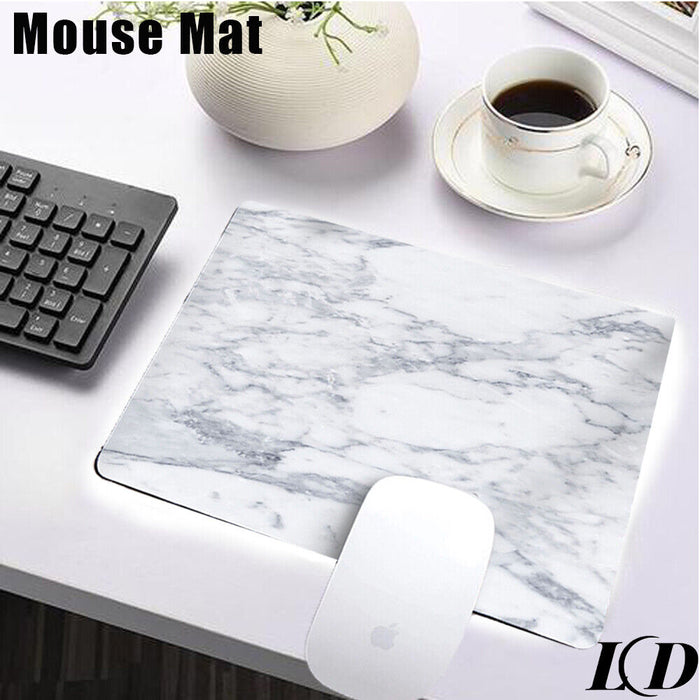 Mouse Pad Marble Pattern Anti-Slip Desk Keyboard Gaming Computer