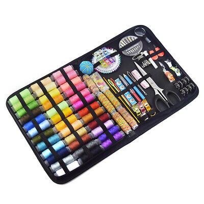 200Pcs Sewing Kit Travel Set Measure Scissor Thimble Thread Needle Storage Box