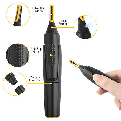 Men's Electric Ear Beard Nose Hair Trimmer Eyebrow Mustache Remover Shaver Clipper