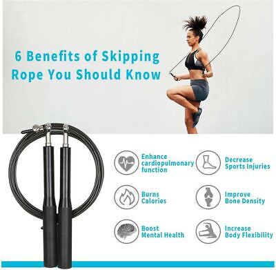 Jump Rope Gym Aerobic Exercise Boxing Skipping Adjustable Bearing Speed Fitness