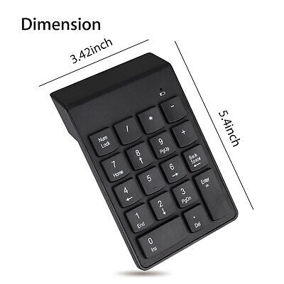 Wireless USB Number Pad Numpad Numeric Keypad Number Keyboard For Laptop Desktop