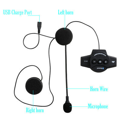 Rechargeable Motorcycle Wireless Bluetooth Helmet Headset Speaker Call BT-10