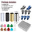 23 in 1 Guitar Slide Set Glass Stainless Steel Slides Thumb Finger Picks Box Kits