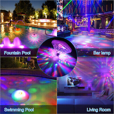 Swimming Pool RGB LED Floating Light 8 Modes Garden Pond Decor Waterproof Lamp