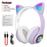 Girls Wired Wireless Headphones Cat Ear Headsets LED w/Mic Earphone