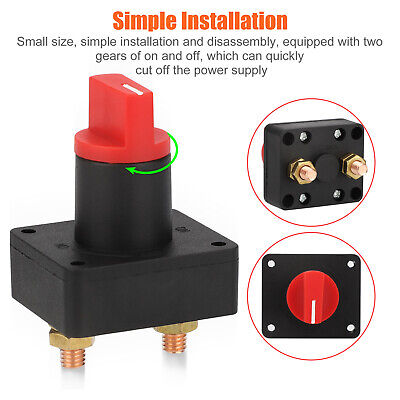 300A 60V Auto Car Truck Boat Camper Battery Isolator Disconnect Cut Off Switch