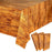3 Pack Wood Grain Plastic Tablecloth, Party Favor Table Cover, 54 x 108 Inches