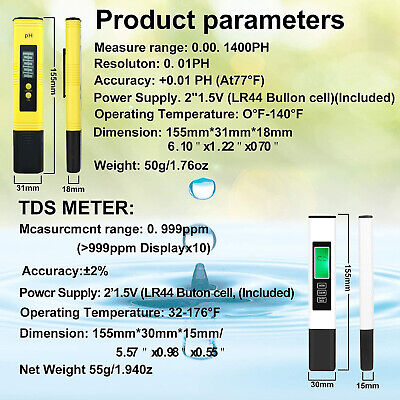 3in1 Digital TDS EC TEMP Meter Water Quality Tester Purity Filter Pen 0-9990ppm