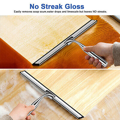Stainless Steel All-Purpose Squeegee Shower Cleaner Doors Bathroom Windows Glass