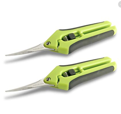 3 Pack Curved Blade Garden Scissors Trimmers Harvest Pruning Plants Trimming