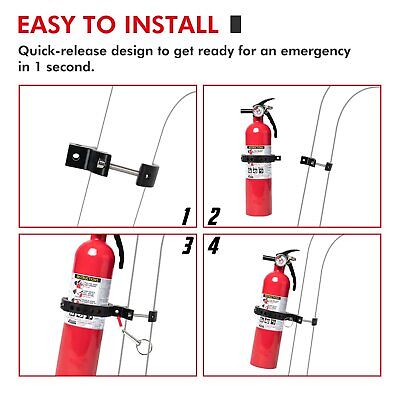 Car Roll Bar Fire Extinguisher Holder Mount Bracket Adjustable for Jeep Wrangler