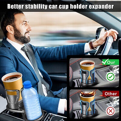 2 IN 1 Multifunction Cup Holders Universal Drink Bottle 360° Adjustable for Car