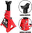 BIG RED Torin Steel Heavy Duty Jack Stands f or Double Locking, 3 Ton, Red