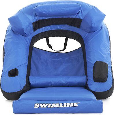 Swimline Fabric Covered Swimming Pool Lake Pond Inflatable Floating Chair Lounge