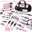 SHALL 246-Piece Ladies Home Hand Tool Set Kit with Bag and Multiple Tools, Pink