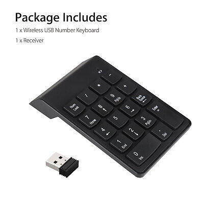 Wireless USB Number Pad Numpad Numeric Keypad Number Keyboard For Laptop Desktop