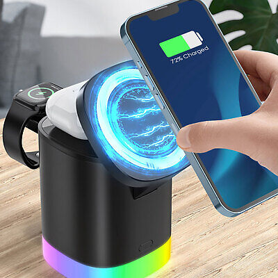 3in1 Wireless Charging Station Charger Dock Pad for iPhone12/Pro/Max/Watch Stand