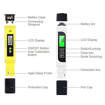 3in1 Digital TDS EC TEMP Meter Water Quality Tester Purity Filter Pen 0-9990ppm